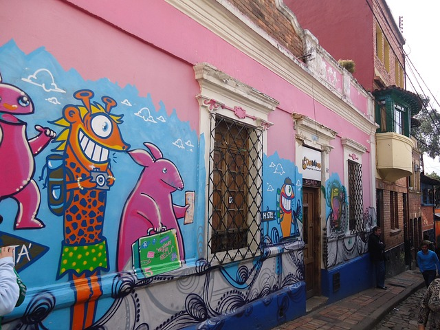 bogota, barrio de la candelaria, quevedo's fountain- la candelaria