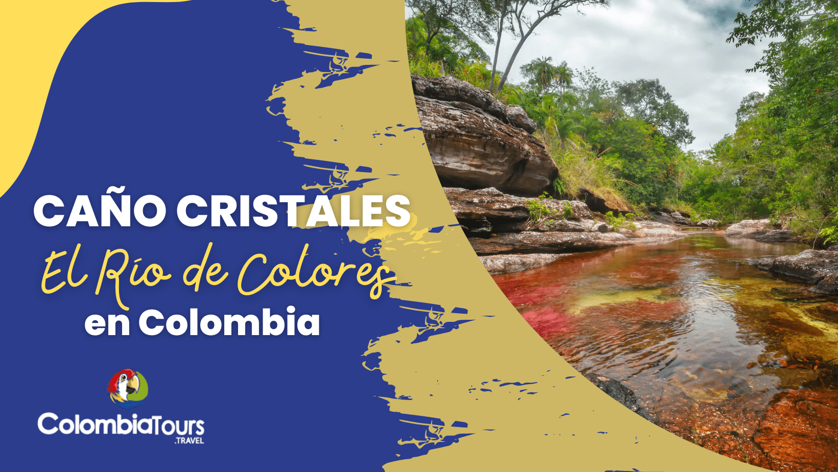 Turista en Caño Cristales, Colombia, con Bukeer