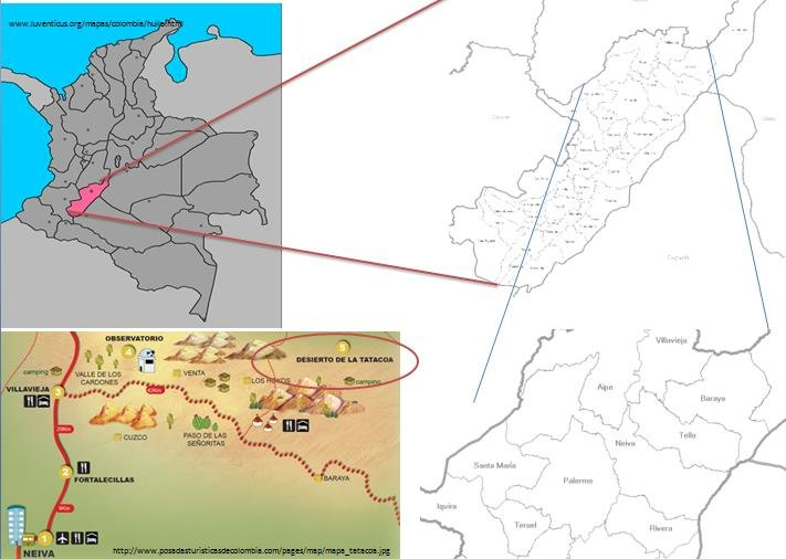 mapa desierto de la tatacoa