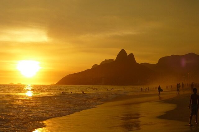 beach, sea, sunset