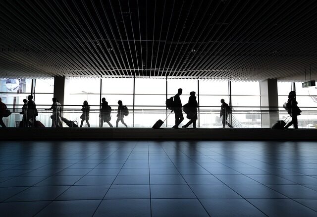 airport, walking, waiting