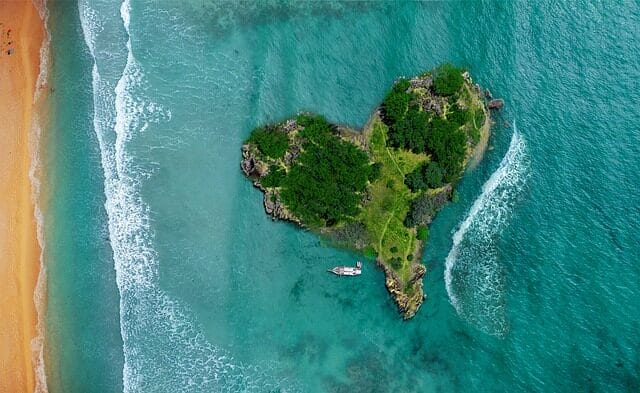island, ocean, sea
