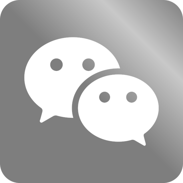 wechat, wechat logo, gray scale