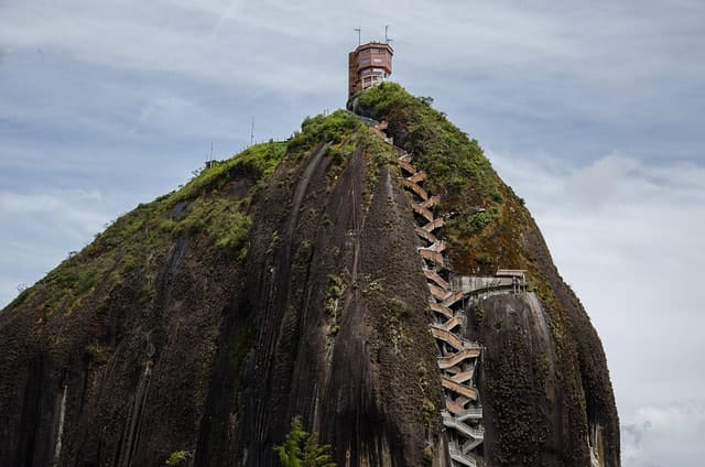 colombia, guatape, tourism, sightseeing, outlook, panorama, sunny, vacations, rock, observation tower, el peñol, stairs, guatape, guatape, guatape, guatape, guatape