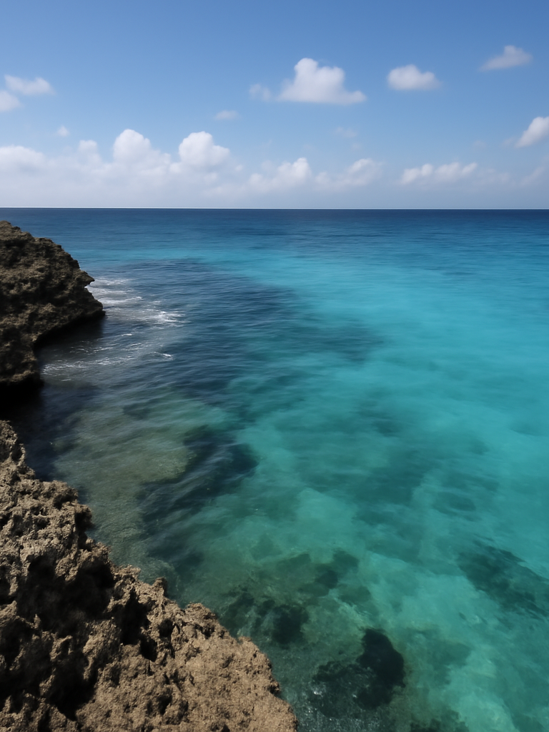 Imagen editorial fotorrealista de West View / La Piscinita para planear viajes a San Andrés