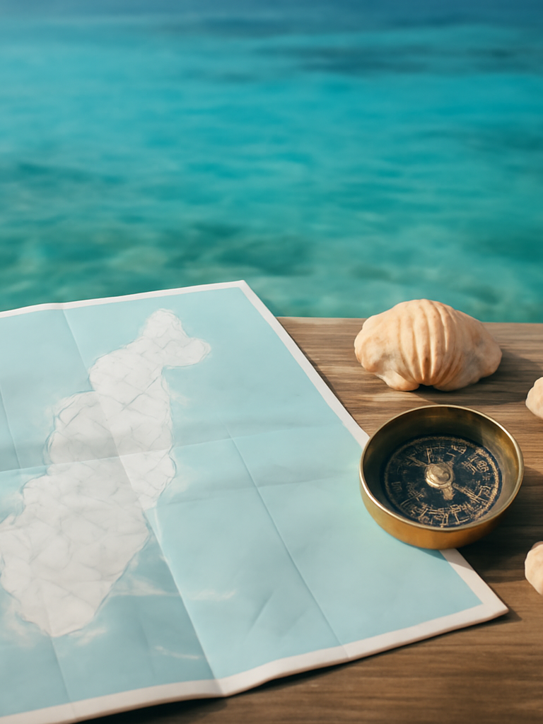 Imagen editorial fotorrealista de Ubicación San Andrés para planear viajes a San Andrés