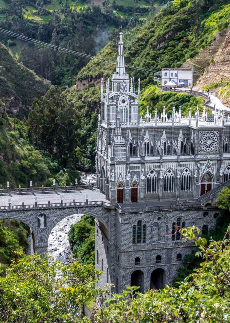 santuario de las lajas - ubicación santo rosario 