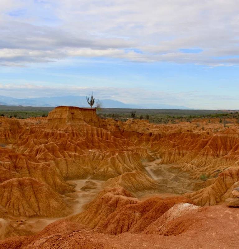 Formações secas do Deserto da Tatacoa